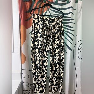 Stylish Black and Cream Women's Pants